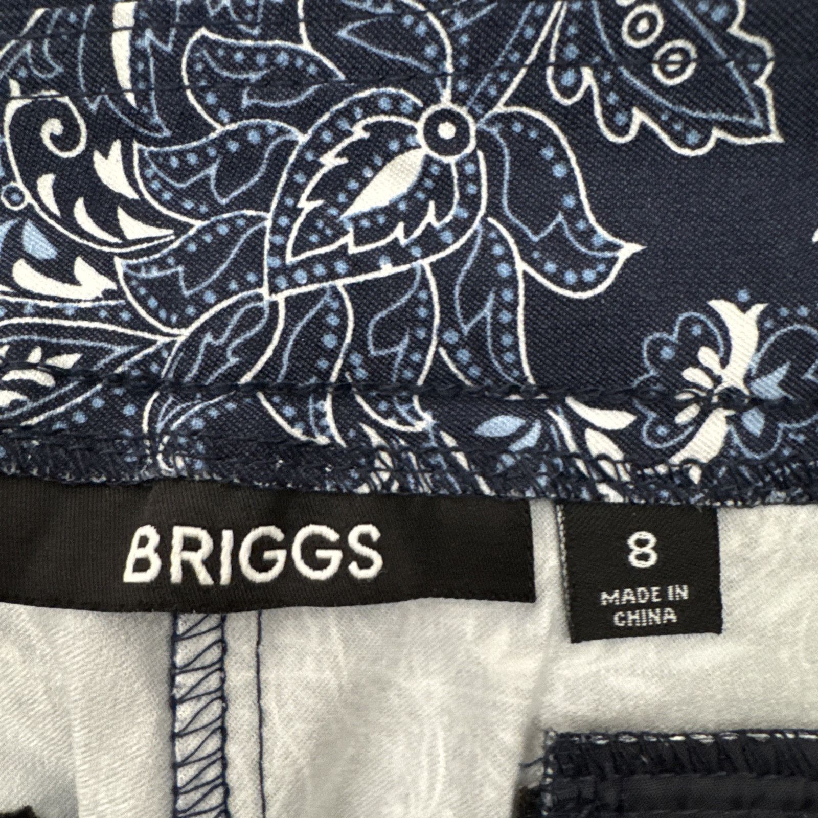 Other Briggs Pants Women 8 Boho Chic Paisley Office Retro Y2K Size 30" / US 8 / IT 44 - 6 Thumbnail