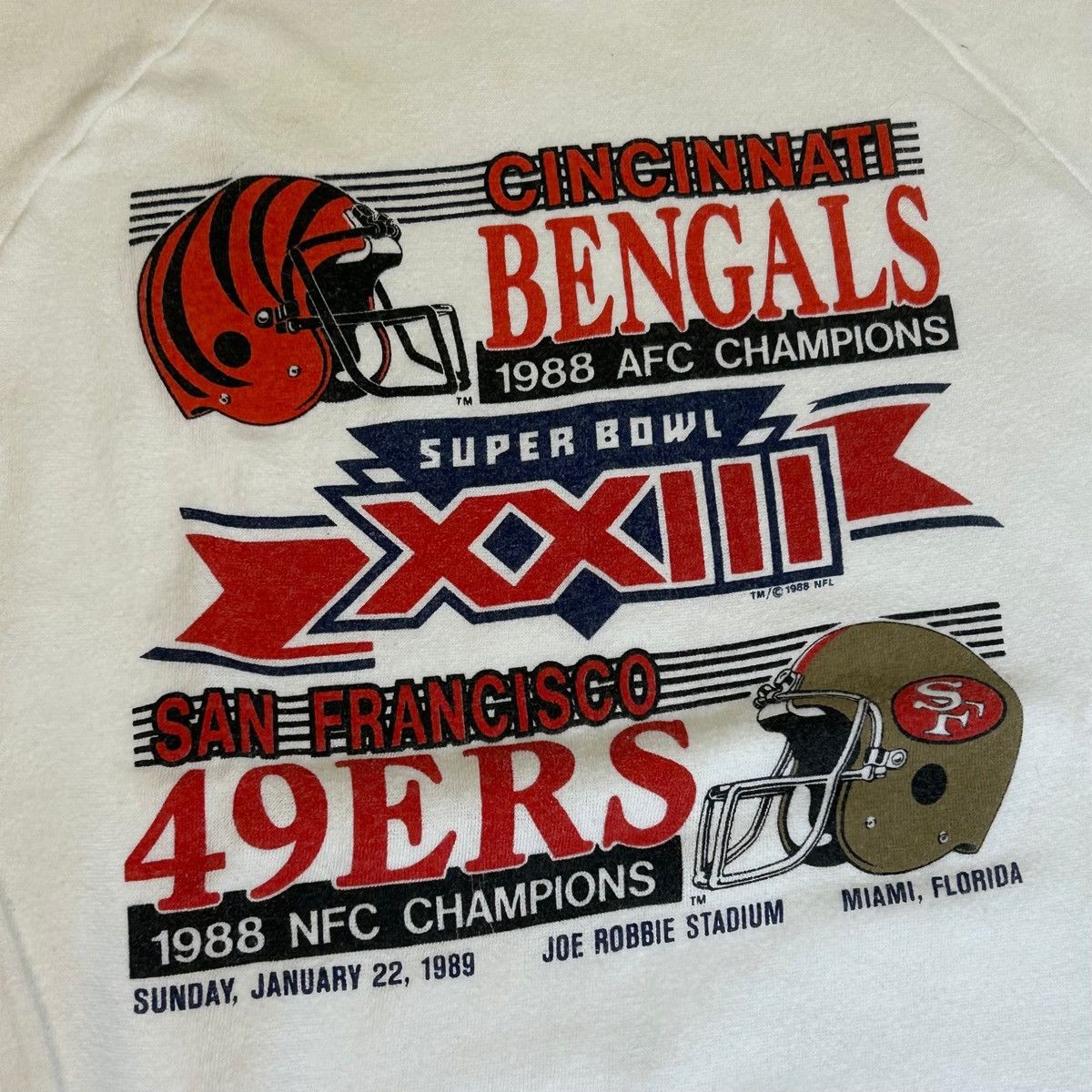 NFL 1988 NFL Super Bowl XXIII Bengalsv49ers Crewneck Sweatshirt Size US XL / EU 56 / 4 - 2 Thumbnail