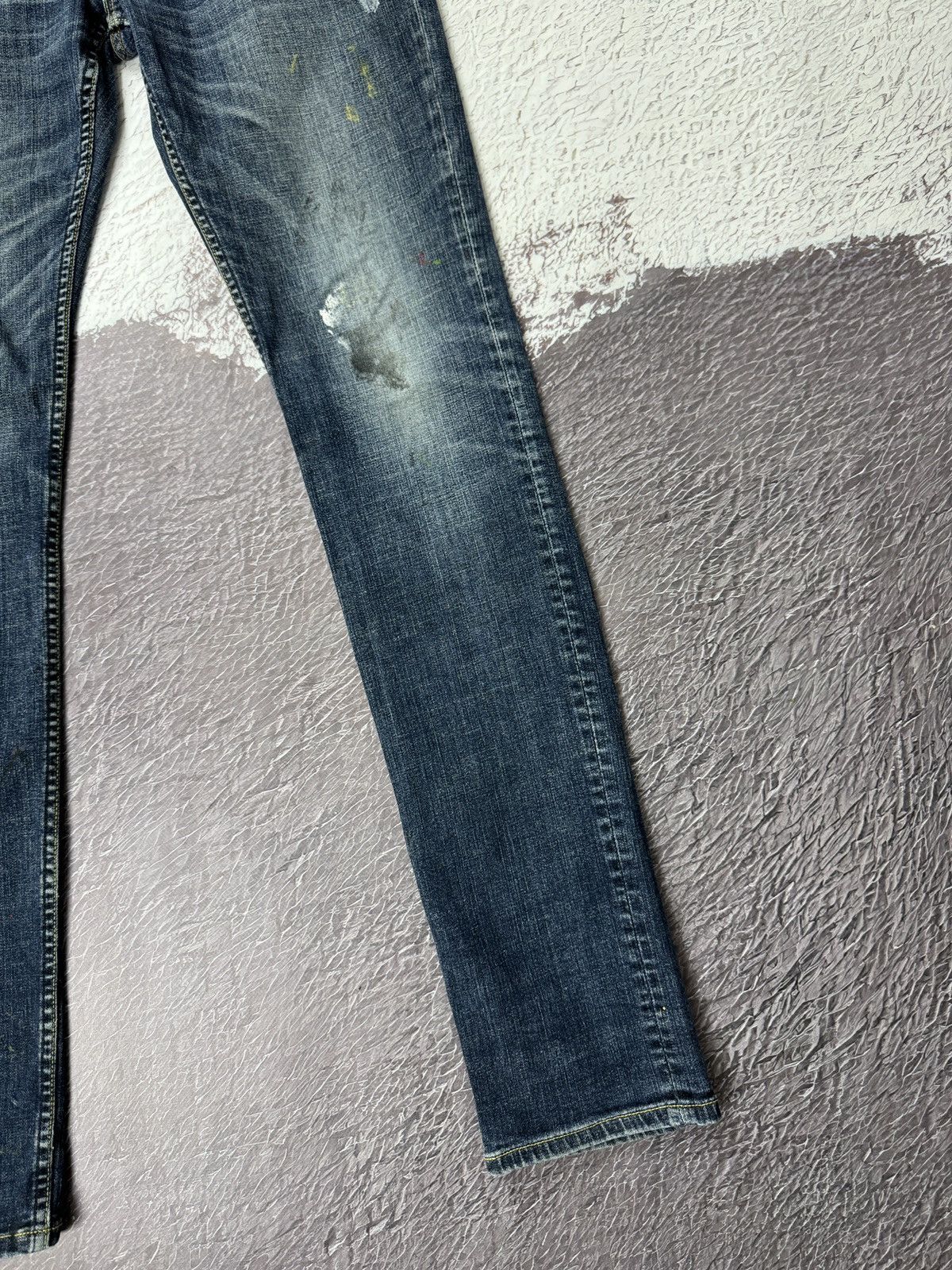 Japanese Brand × Muji Muji Japan blue distressed denim hand painted casual jeans Size US 30 / EU 46 - 5 Thumbnail