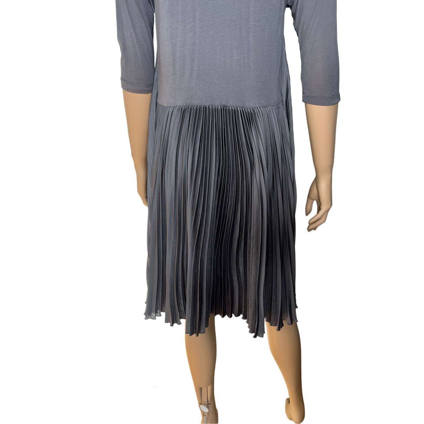 Bcbgmaxazria BCBG Maxazria pleated Gray Midi dress XS (026) Size XS / US 0-2 / IT 36-38 - 6 Thumbnail