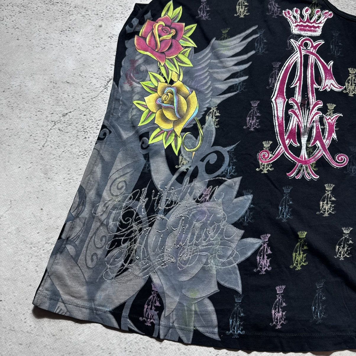 Ed Hardy vintage christian audigier t shirt with flowers and knife Size S / US 4 / IT 40 - 4 Thumbnail