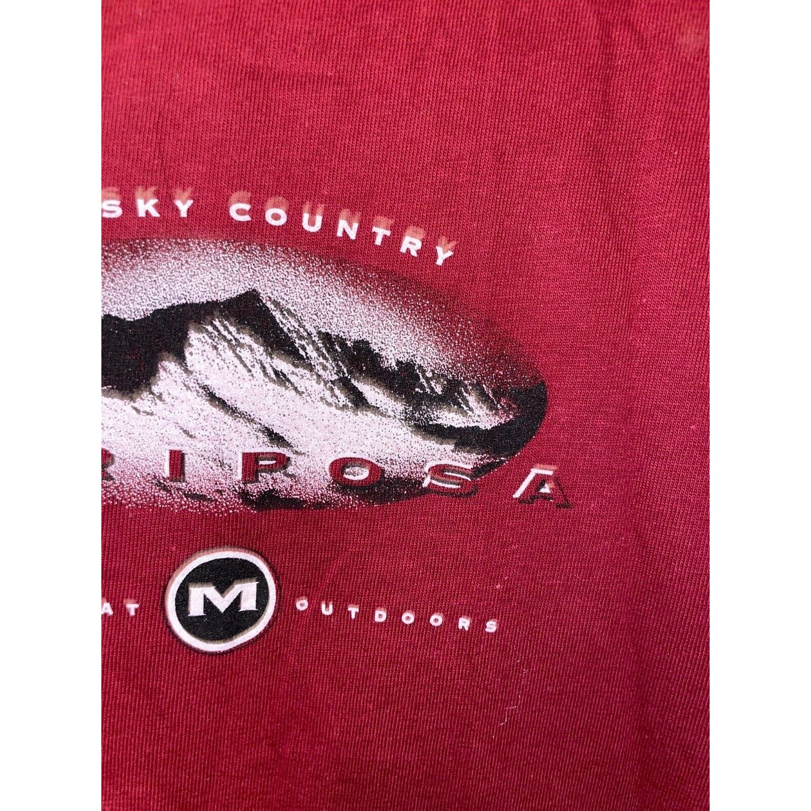 Hanes 90s Vintage Big Sky Country Mariposa Red Long Sleeve Shirt Size US M / EU 48-50 / 2 - 4 Thumbnail