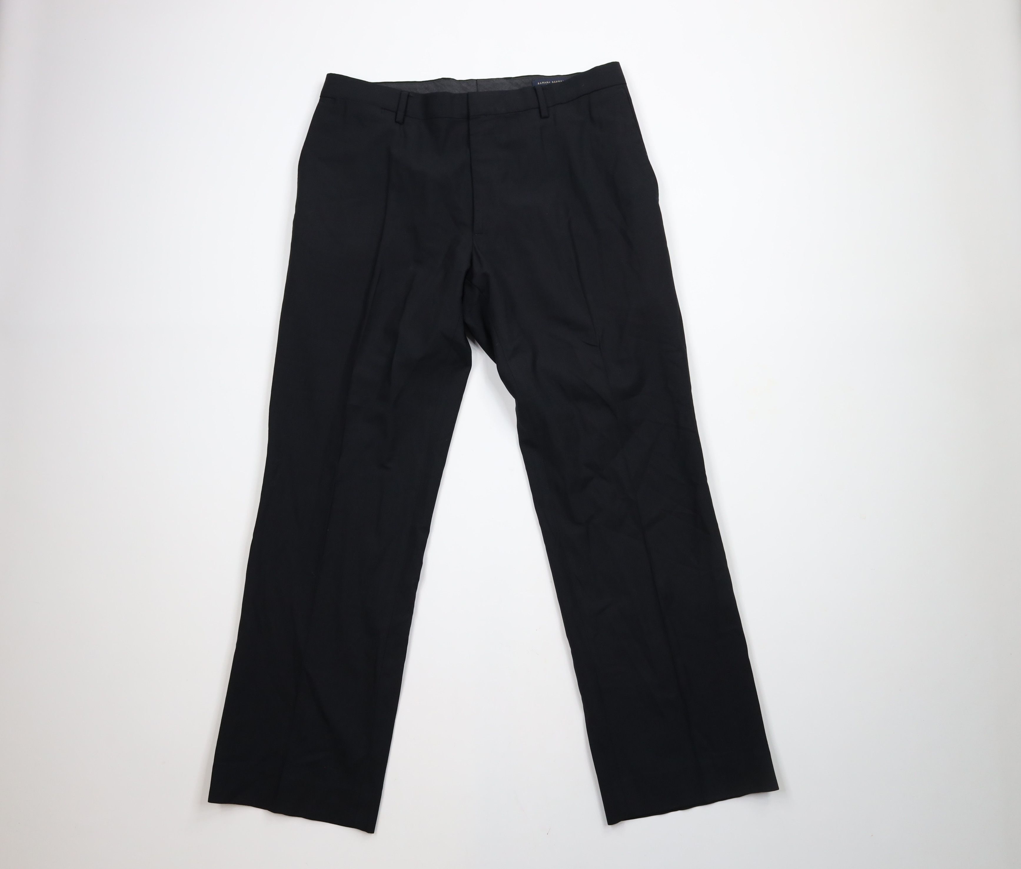 Banana Republic × Vintage Banana Republic Fit Wool Stretch Chino Pants Trousers Black Size US 33 - 1 Thumbnail