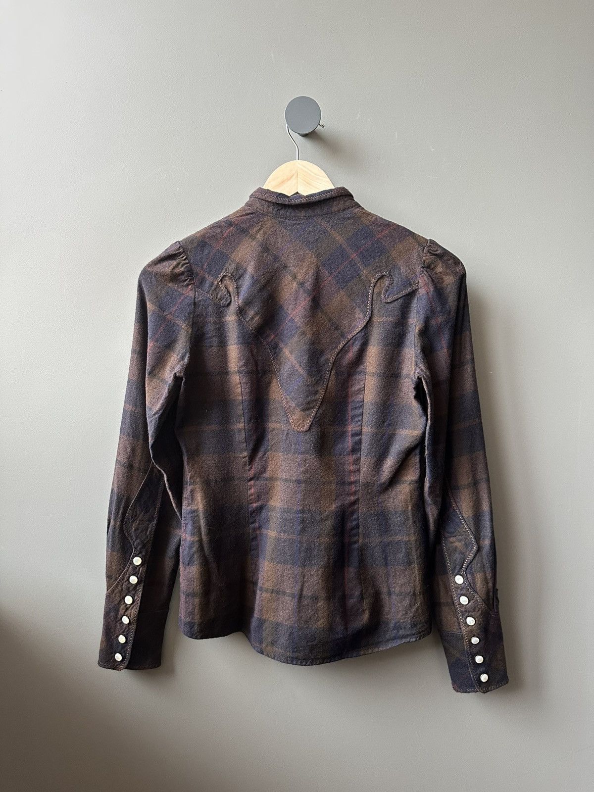 Dolce & Gabbana Dolce & Gabbana Western Wool Check Shirt Size 38 Size XS / US 0-2 / IT 36-38 - 4 Thumbnail