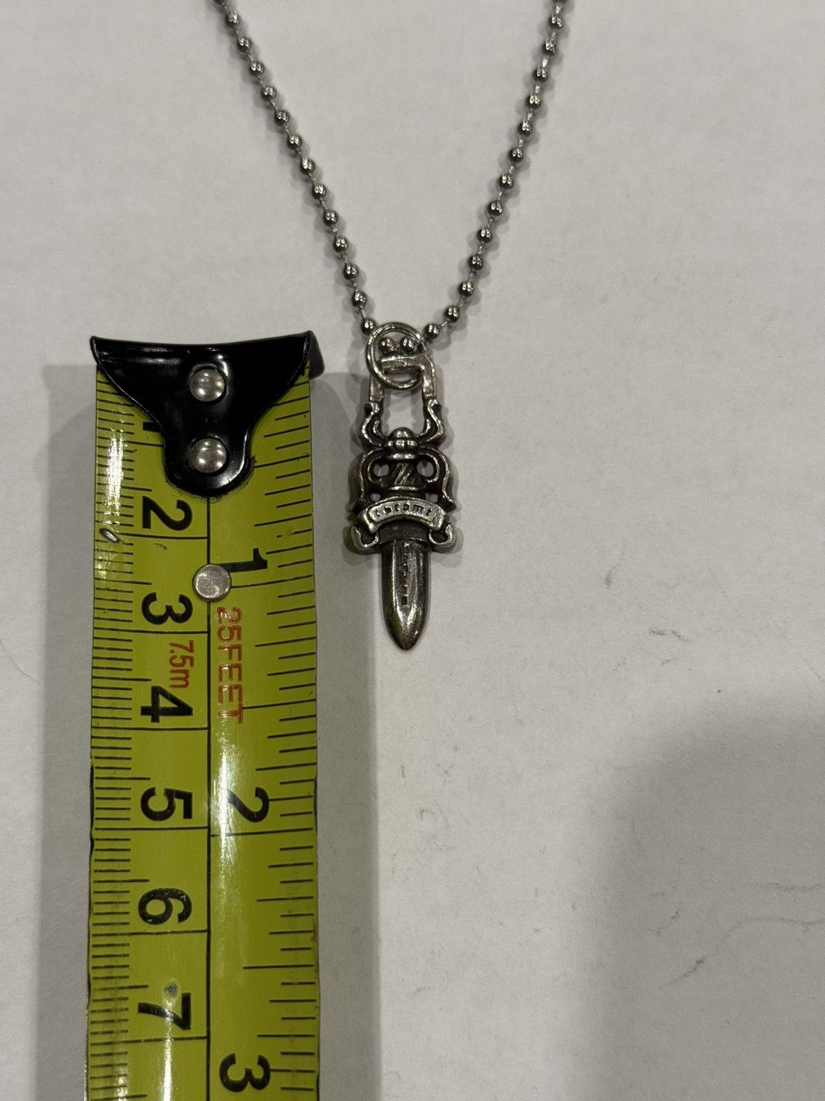Chrome Hearts Chrome Hearts Dagger Pendant Ball Chain Necklace Silver .925 Size ONE SIZE - 10 Thumbnail