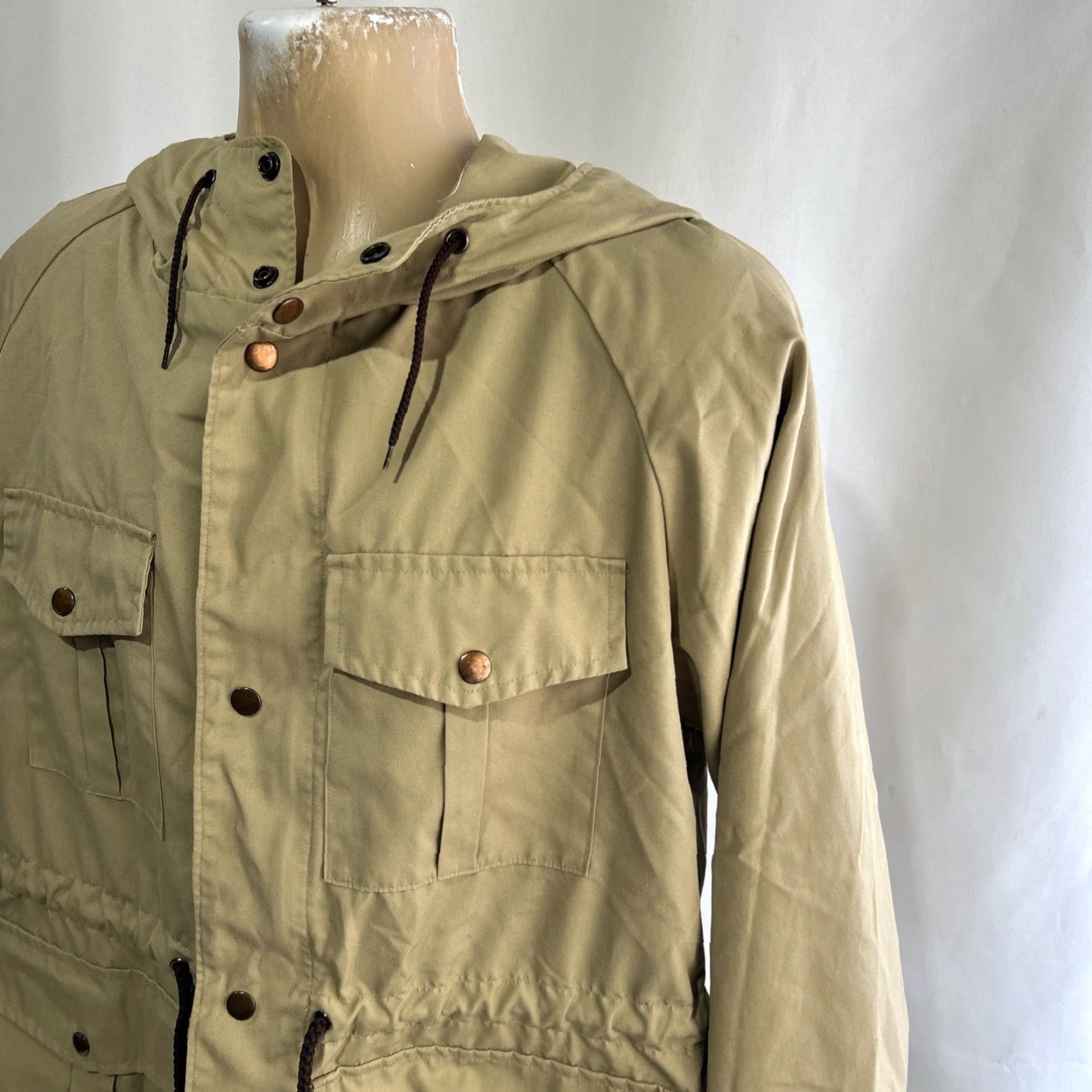 Vintage VINTAGE Red Head Hooded Rain Chore Field Jacket Men's Large Full Zip Hunting Mid-Length Brown 80s 90s Outdoor Mens Size US L / EU 52-54 / 3 - 2 Thumbnail