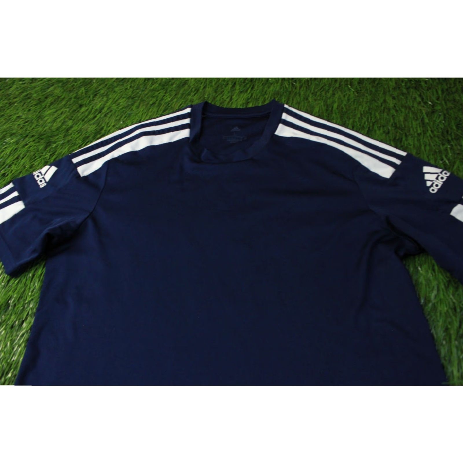 Adidas ADIDAS PERFORMANCE SQUADRA FOOTBALL SHIRT JERSEY L Navy Blue and White Mens Regular Adult Large Size US L / EU 52-54 / 3 - 2 Thumbnail