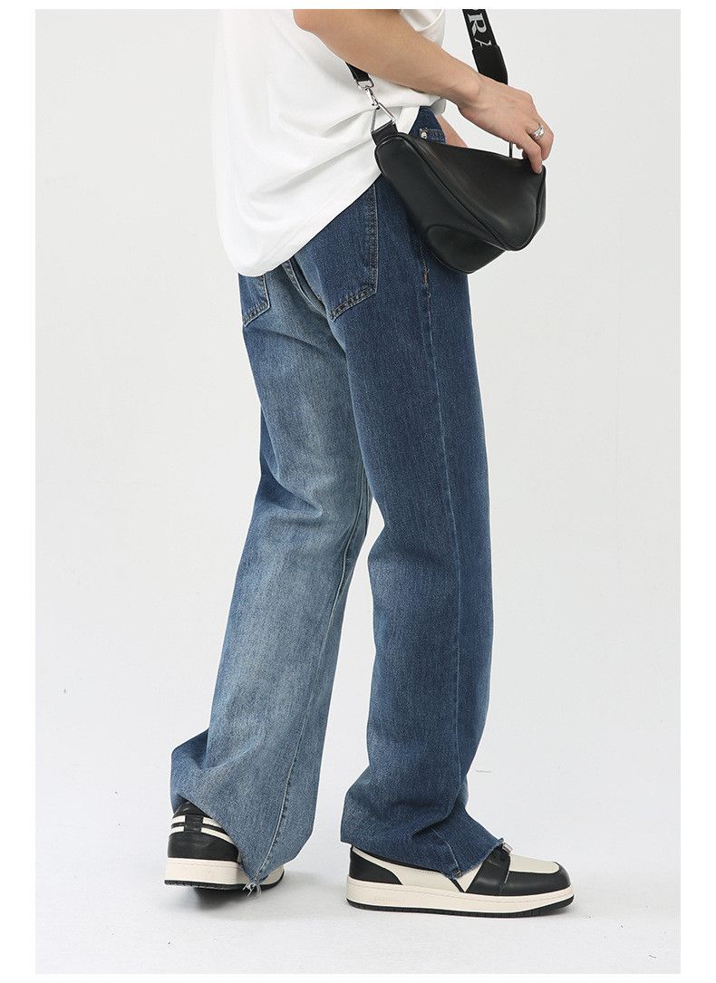 Japanese Brand × Jean Japanese gradient straight-leg casual flared raw-edge jeans Size US 33 - 4 Thumbnail