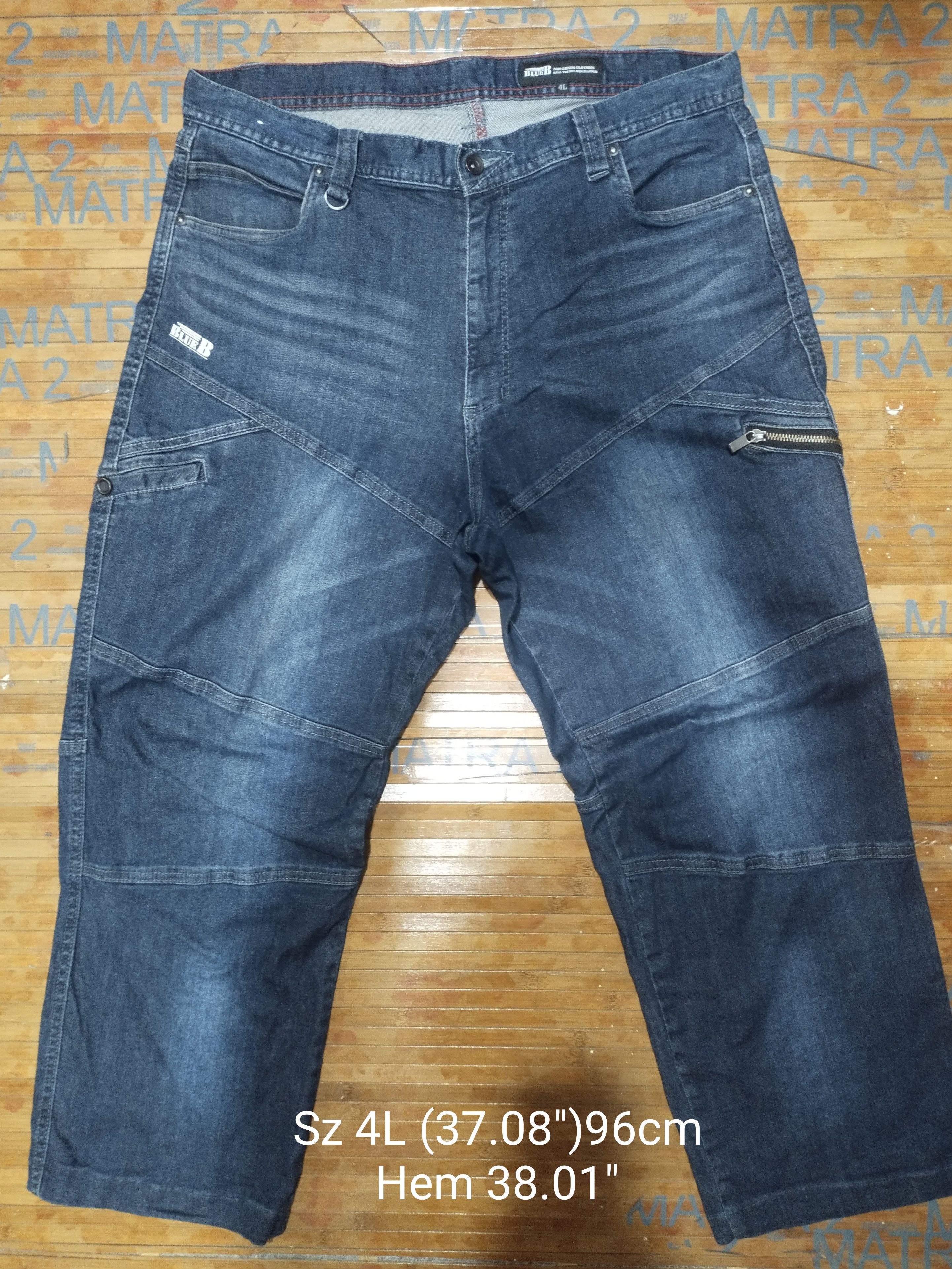 Other Jeans Blue B "Cargo Pants Design""Stretchable Sz 4L 37" Size US 37 - 1 Thumbnail
