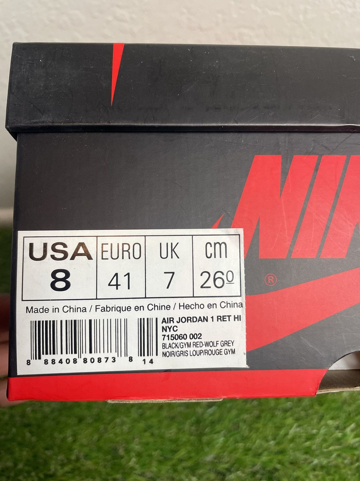 Nike AIR JORDAN 1 RETRO HIGH NYC 23NY BLACK 715060-002 Men 8 Size US 8 / EU 41 - 3 Thumbnail