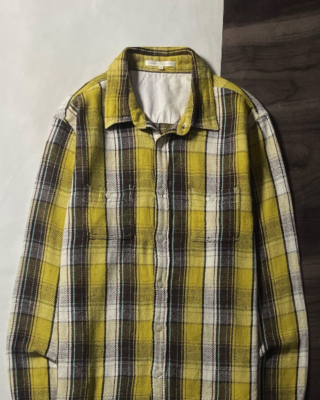 Japanese Brand FLANNEL SHIRT DOUBLE POCKET BROWNY VINTAGE SIZE L FIT M Size US L / EU 52-54 / 3 - 2 Thumbnail