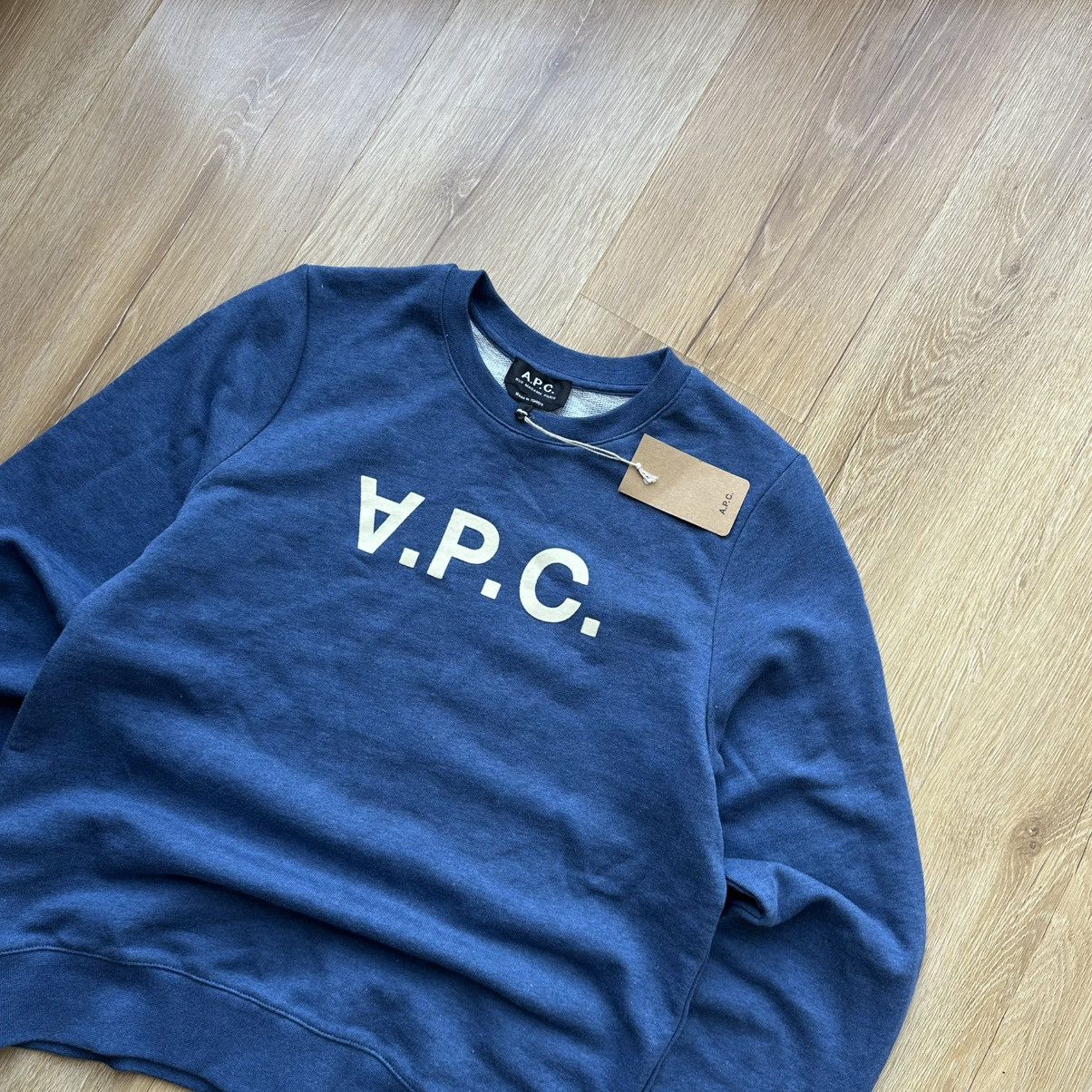 A.P.C. A.P.C Mens Flocked Logo Sweatshirt Pullover Streetwear Y2K Size US M / EU 48-50 / 2 - 6 Thumbnail