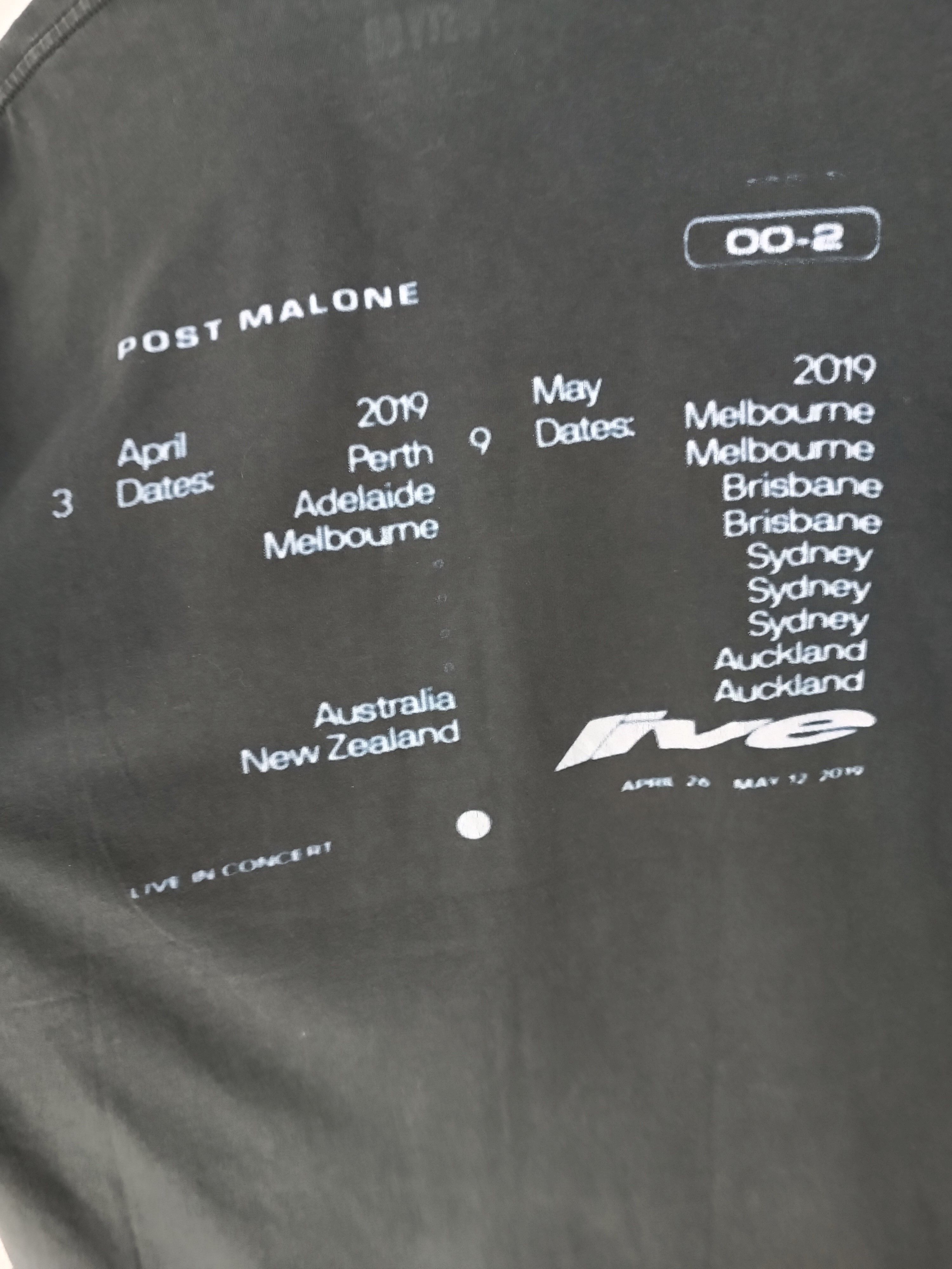 Rap Tees POST MALONE 2019 PERTH AUSTRALIA TOUR TEE POSTY Size US XL / EU 56 / 4 - 13 Thumbnail
