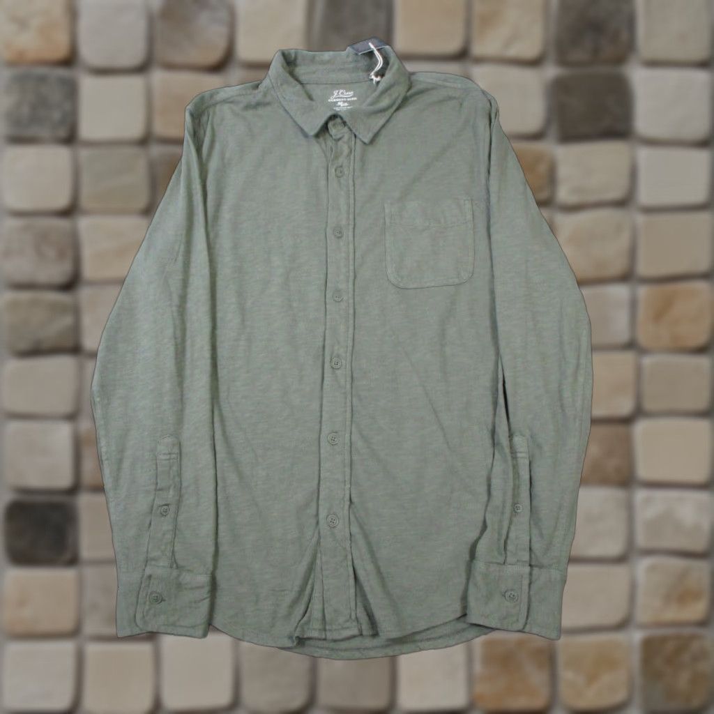 J.Crew J.CREW Button-Up Shirt Mens Medium Green Cotton Long Sleeve Casual Classic Size US M / EU 48-50 / 2 - 1 Thumbnail