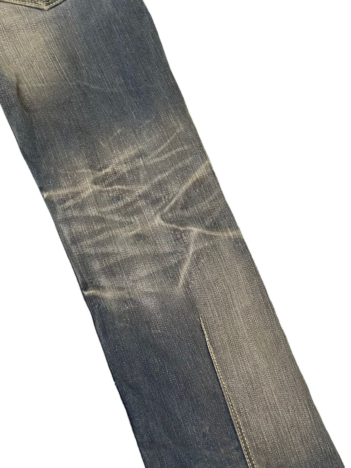 Japanese Brand Flare Jeans Nicole Club Distress Honeycomb Stretch Slim 7🟦7 Size US 33 - 17 Thumbnail