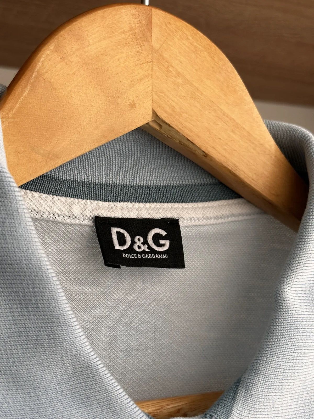Vintage Dolce & Gabanna Blue Luxury Lightweight Polo Shirt