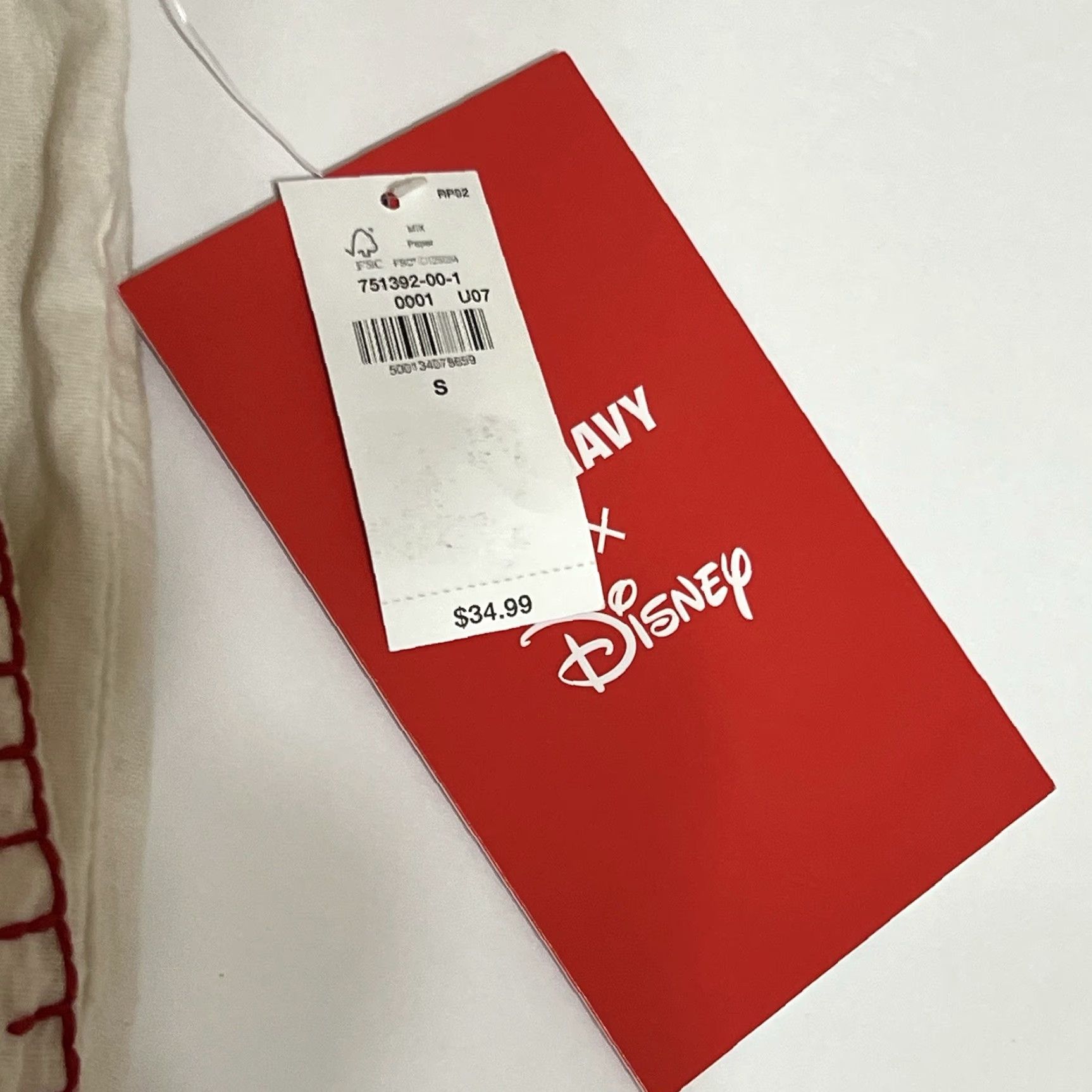 Old Navy Old Navy x Disney Linen-Blend Men’s S Embroidered Mickey Pocket White Shorts Size US 29 - 6 Thumbnail