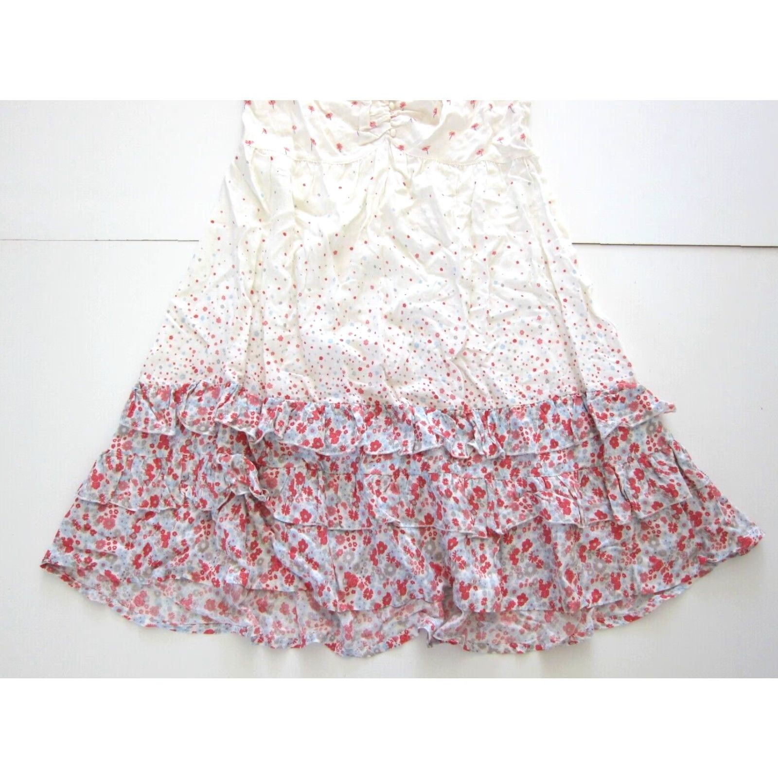 Vintage VINTAGE Dream Out Loud Selena Gomez Rayon Ivory Floral Short Sleeve Prairie Dress XS Size 26" / US 2 / IT 38 - 8 Thumbnail