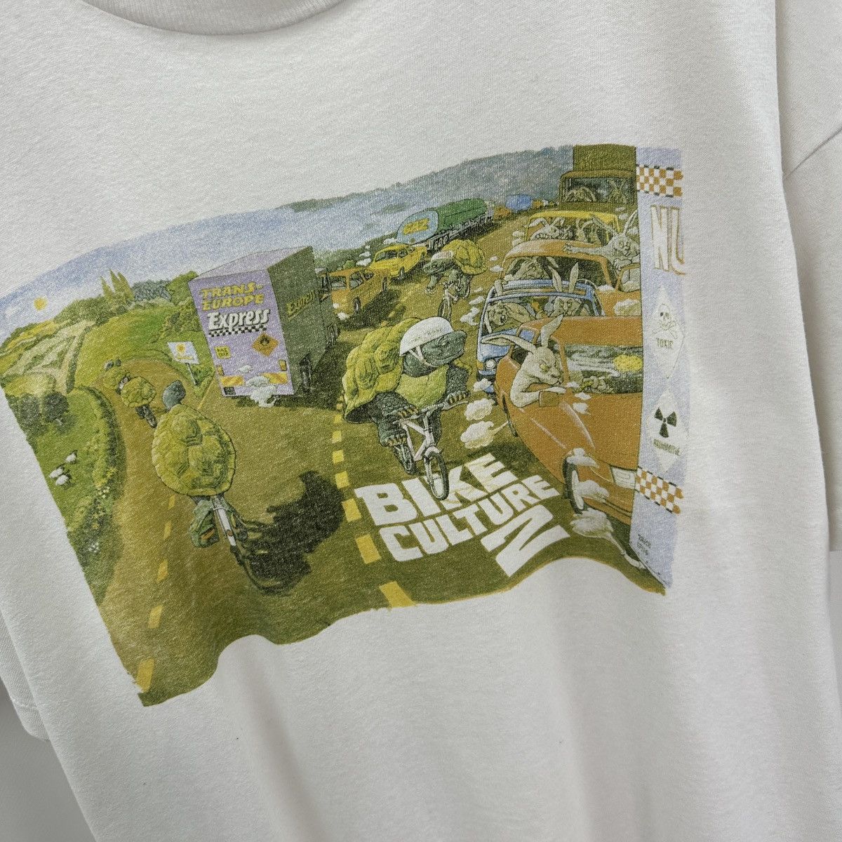 Vintage Vintage 90s Bicycle Bike culture 2 single stitch tee y2k Size US L / EU 52-54 / 3 - 4 Thumbnail