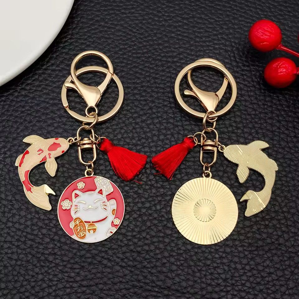 Jewelry Maneki-Neko Lucky Cat Keychain - Streetwear Accessory Size ONE SIZE - 2 Thumbnail