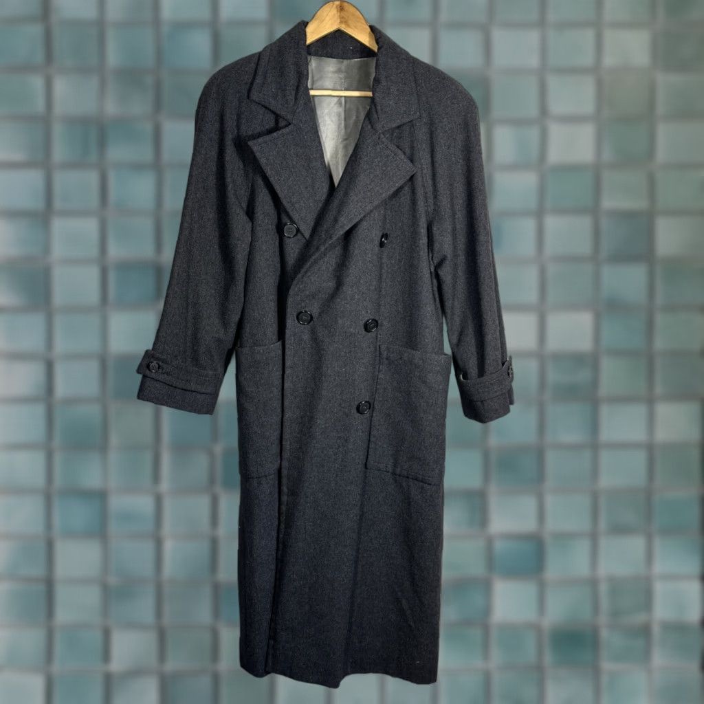 Pendleton Pendleton Vintage Wool Gray Trench Coat Double-Breasted Women Medium Long Coat 47” P2P 21” Size M / US 6-8 / IT 42-44 - 1 Thumbnail