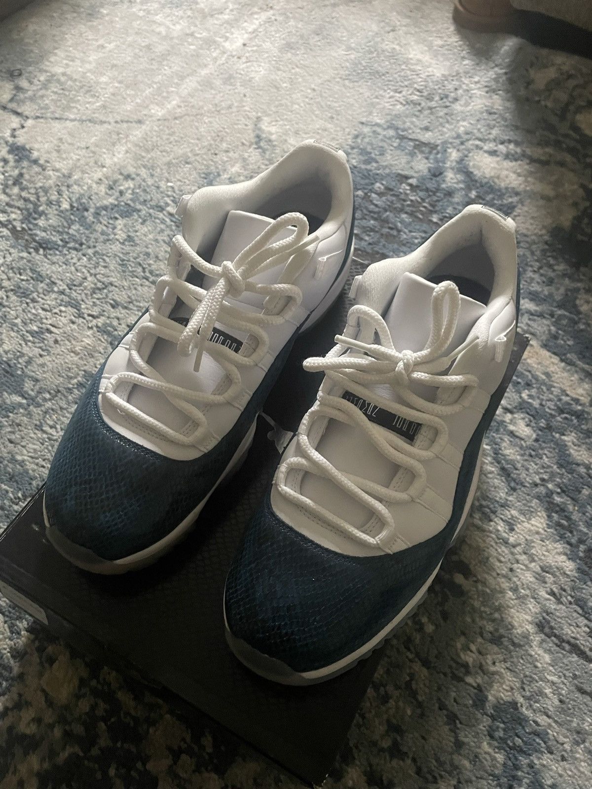 Jordan Brand Jordan 11 snake skin blue navy Size US 11.5 / EU 44-45 - 1 Thumbnail
