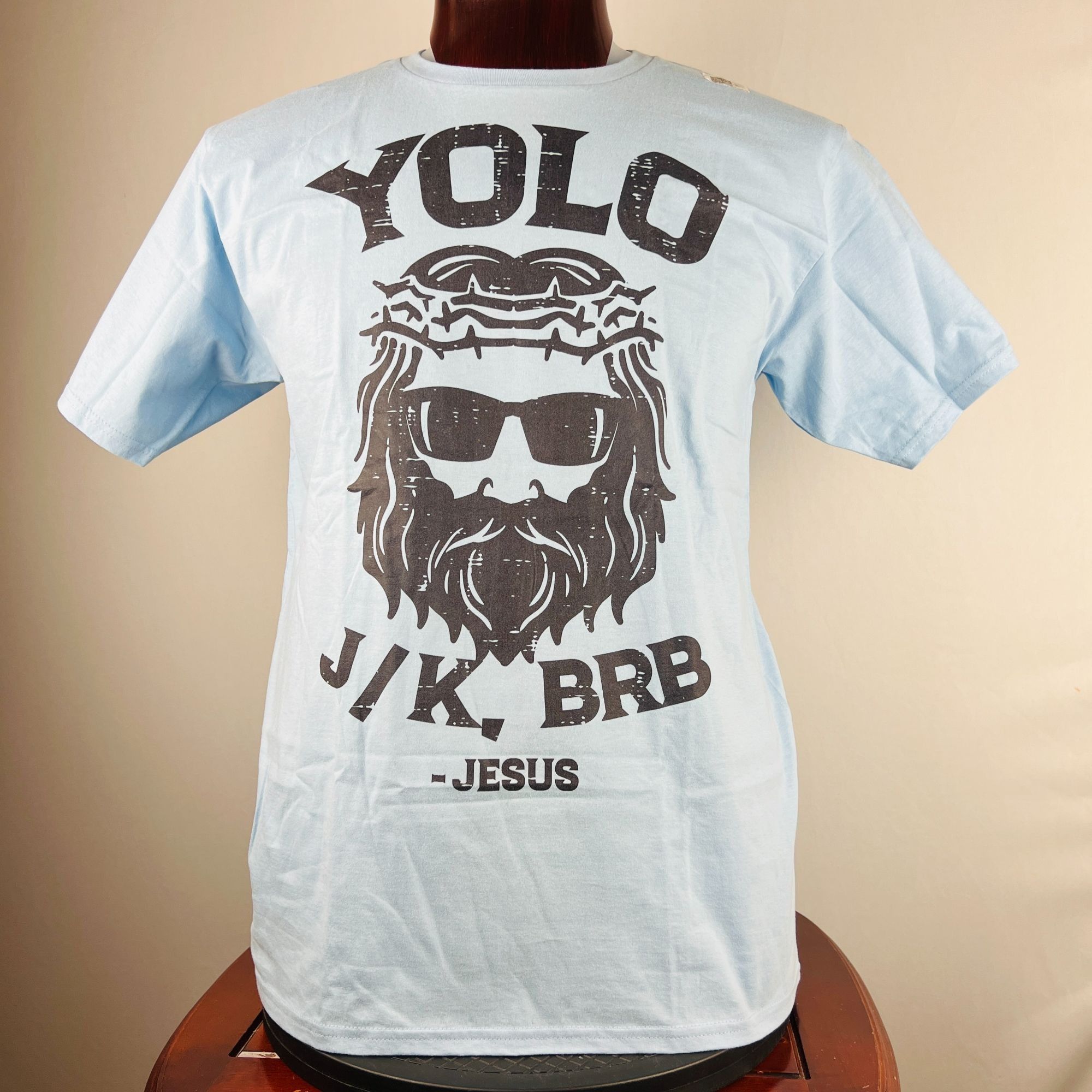 Port & Company YOLO - J/K BRB ~ Jesus Lrg T-Shirt Shirt Size US L / EU 52-54 / 3 - 1 Thumbnail