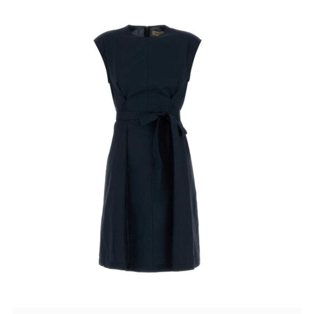 Woolrich Woolen Mills Woolrich Blue Midi Dress Short Sleeve Belted 100% Cotton SM Size S / US 4 / IT 40 - 1 Thumbnail
