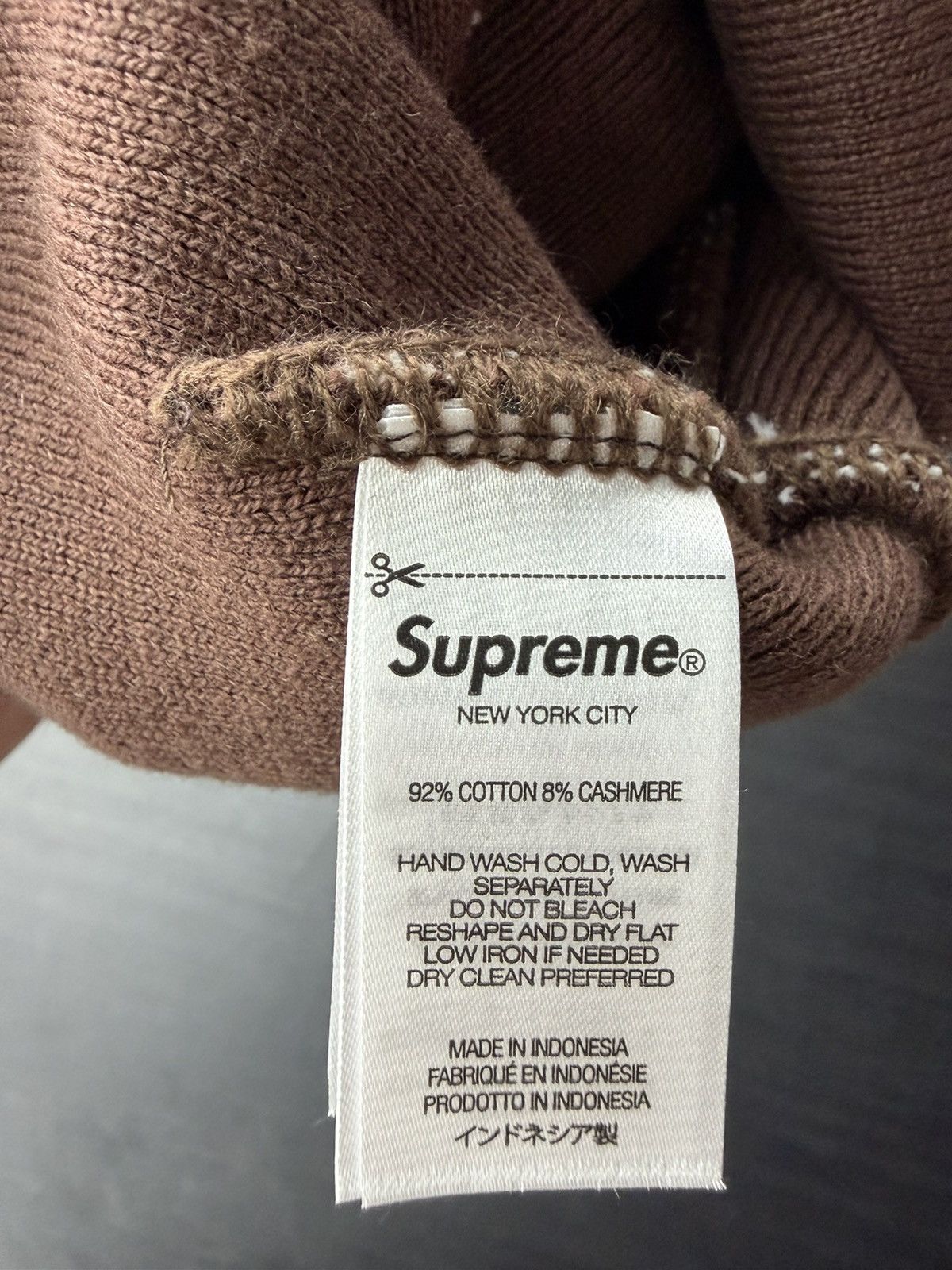 Supreme Supreme Big Logo Beanie Brown (FW25) Size ONE SIZE - 3 Thumbnail