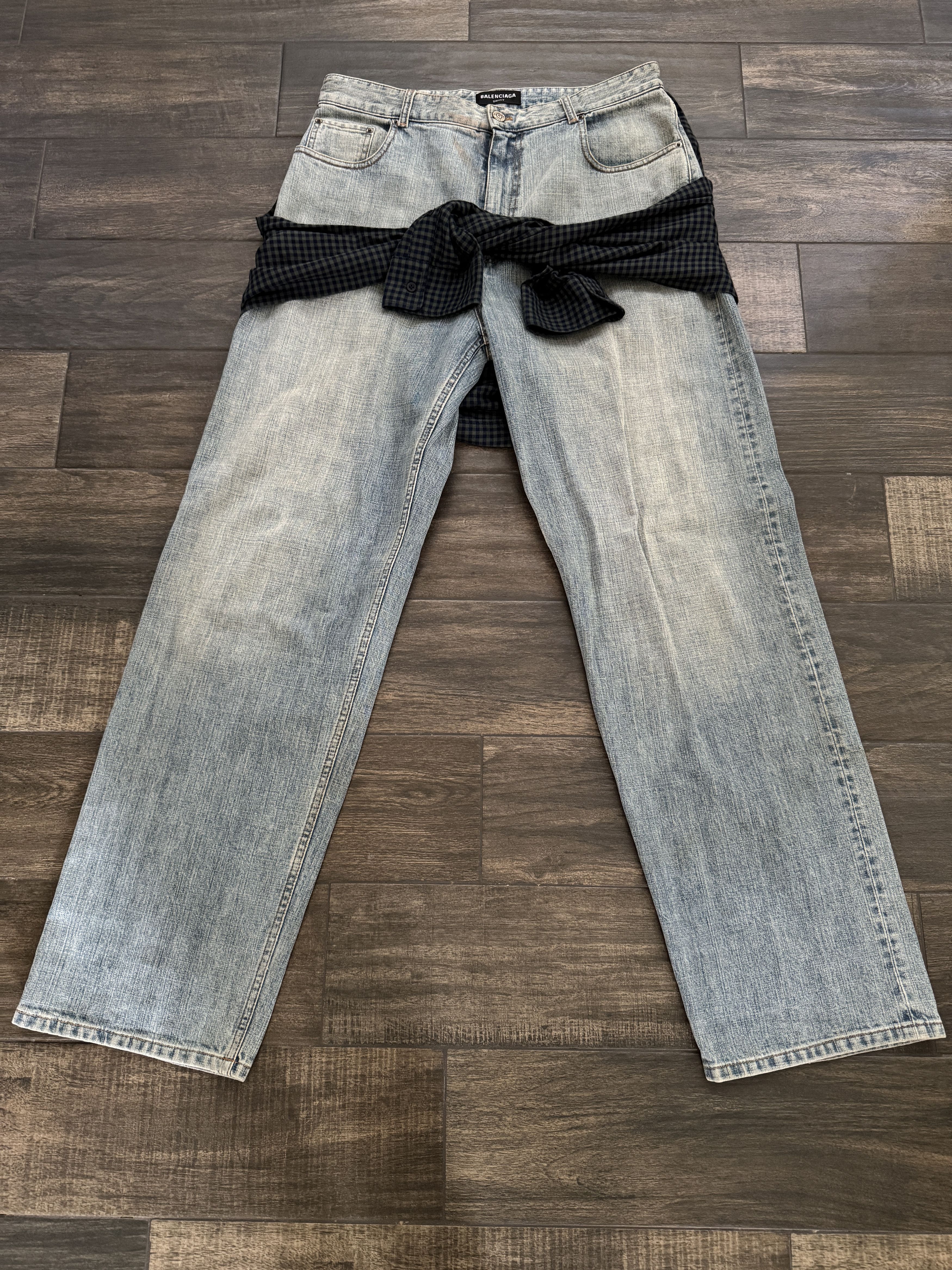 Balenciaga Balenciaga SS21 Hybrid Flannel Denim | Grailed