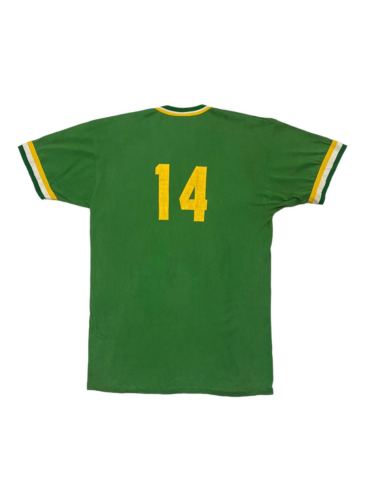 Japanese Brand × Russell Athletic × Vintage Vintage Ringer Tee Russel Athletic Shamrock No 14 Size US M / EU 48-50 / 2 - 5 Thumbnail