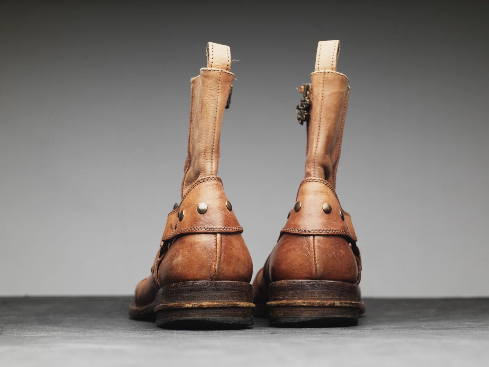Mark Nason Mark Nason BITTEREND Rock Boots Distressed Caramel Tan (AI) Size US 8.5 / EU 41-42 - 5 Thumbnail