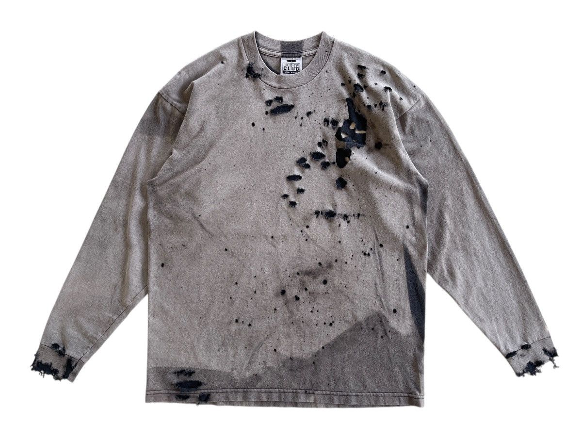 Vintage Destroyed!!! Crazy Distressed Grunge Sunfaded Pro Club Shirt Size US L / EU 52-54 / 3 - 4 Thumbnail