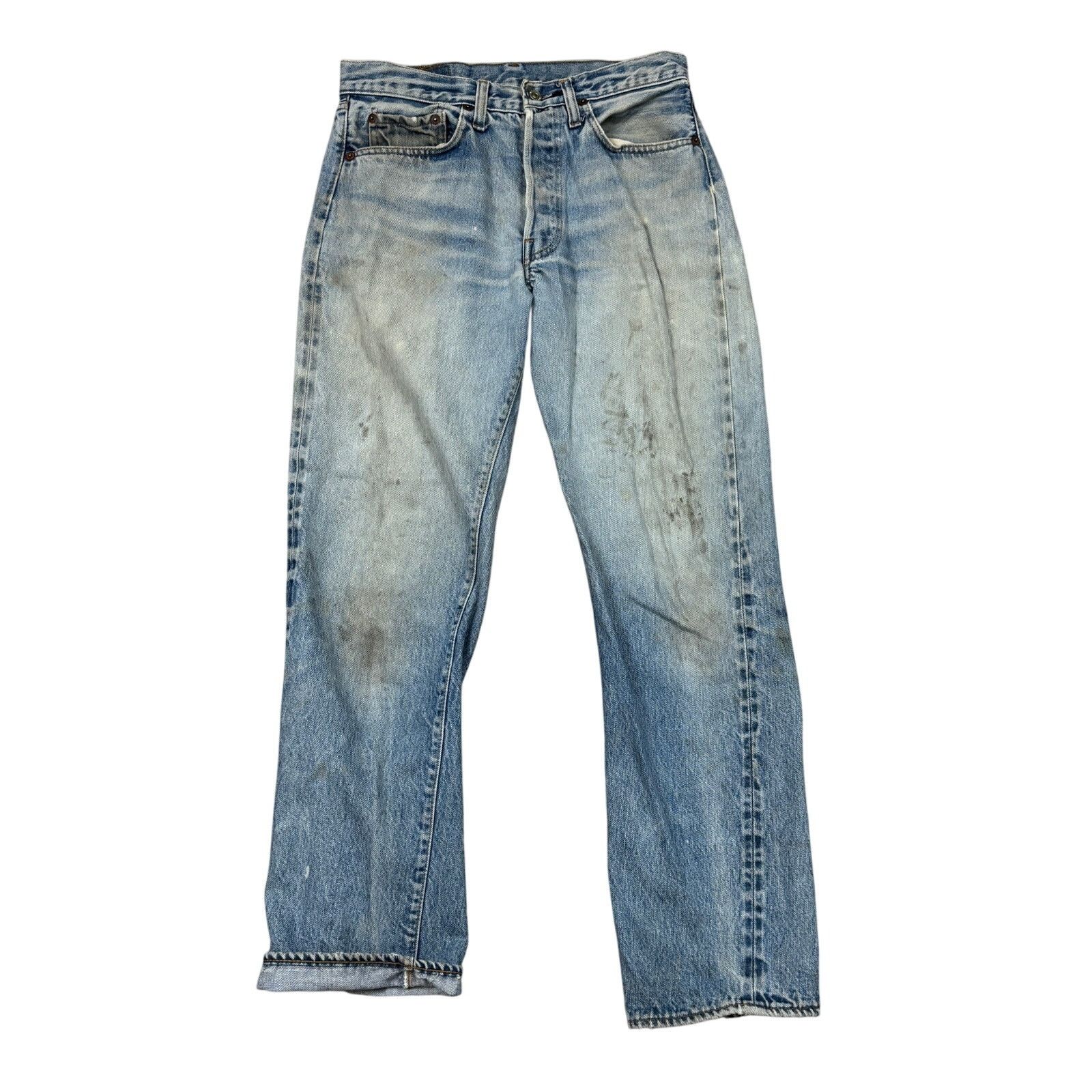 Levi's × Vintage VTG 80s Levi's 501 Redline Selvedge Denim Leg Jeans 30x30 Size US 30 / EU 46 - 1 Thumbnail