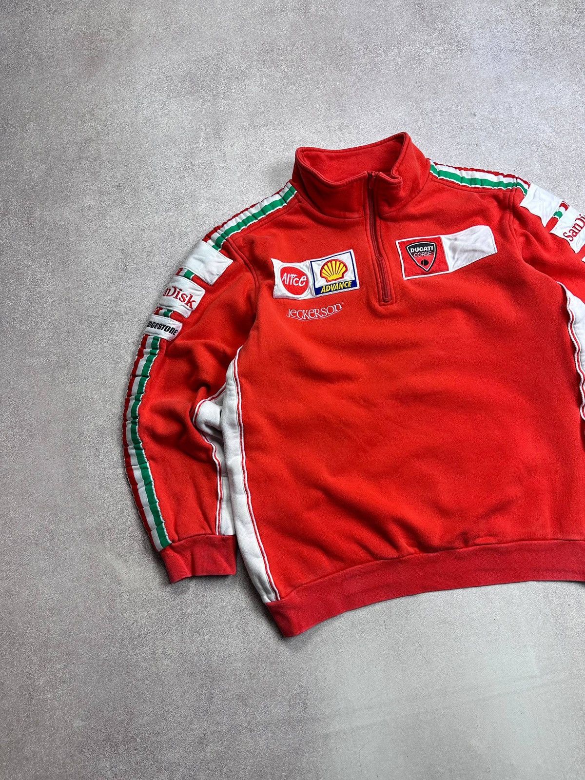 Formula 1 Vintage Ducati Corse Moto Racing Quarter Zip Sweater XL Size US XL / EU 56 / 4 - 2 Thumbnail