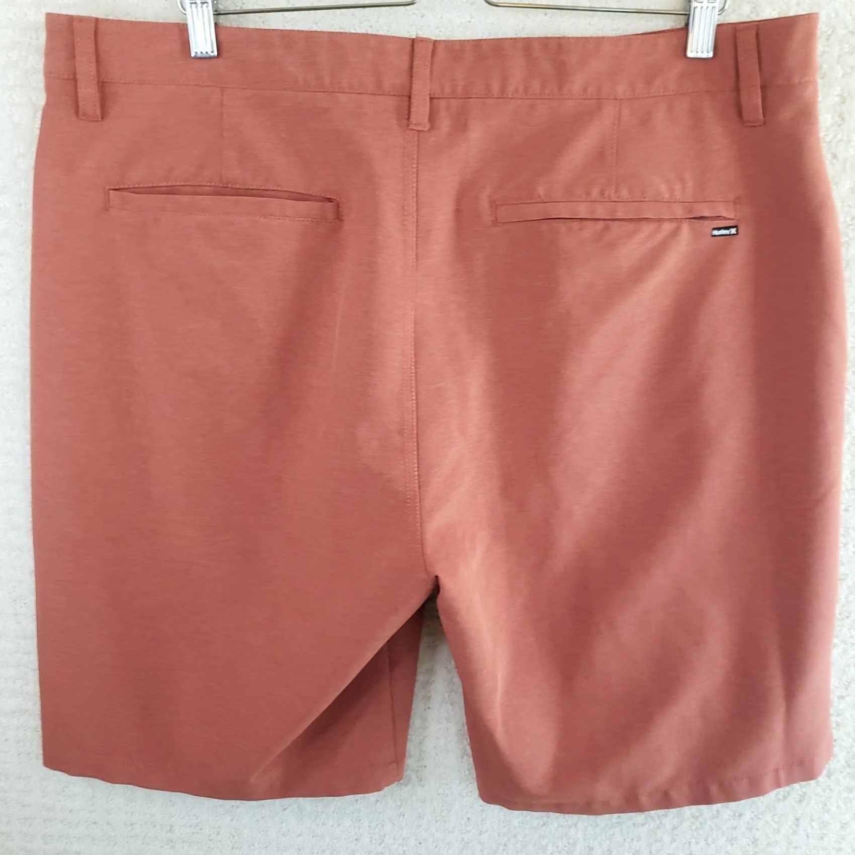 Hurley Hurley Men's Shorts Size 38x10 Coral Pink Belt Loops Pockets Polyester Elastane Casual, Travel Size US 38 / EU 54 - 7 Thumbnail