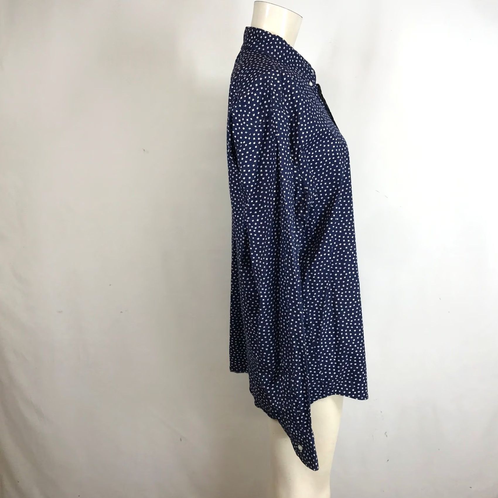 J.Crew J. Crew Slim Fit Navy White Micro Dot Button Down Shirt - Mens Large Size US L / EU 52-54 / 3 - 4 Thumbnail