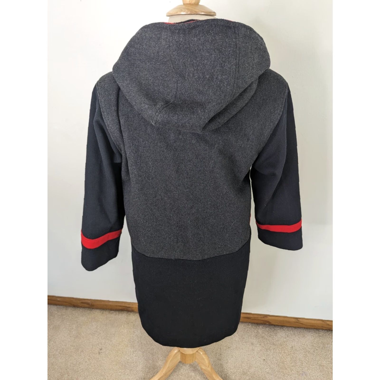 Vintage VINTAGE Hooded Gray Wool Coat Parka Jacket Women's L Relaxed Oversized 90s City Classic Size L / US 10 / IT 46 - 3 Thumbnail