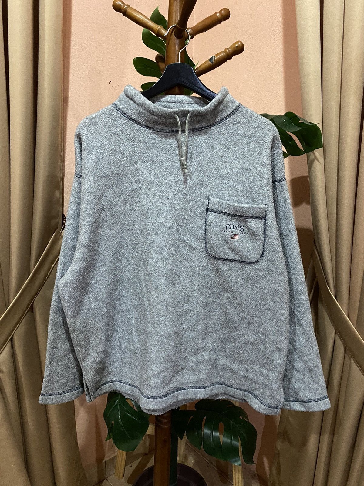 Chaps Ralph Lauren × Polo Ralph Lauren Chaps Ralph Lauren Grey Fleece Pullover Size US M / EU 48-50 / 2 - 1 Thumbnail