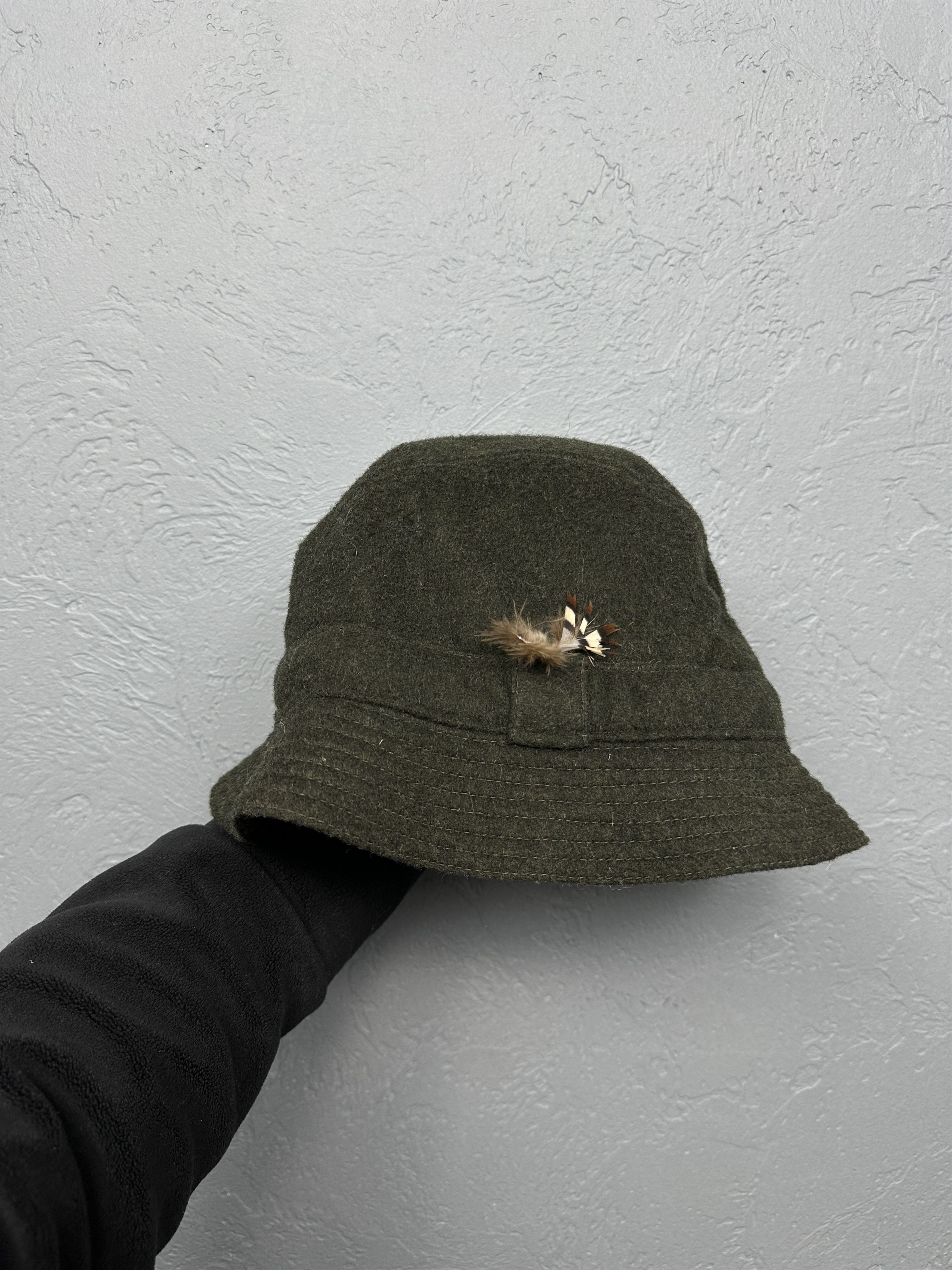 Barbour Barbour 90s Vintage Hunters Wool Bucket Hat Cap Size ONE SIZE - 1 Thumbnail
