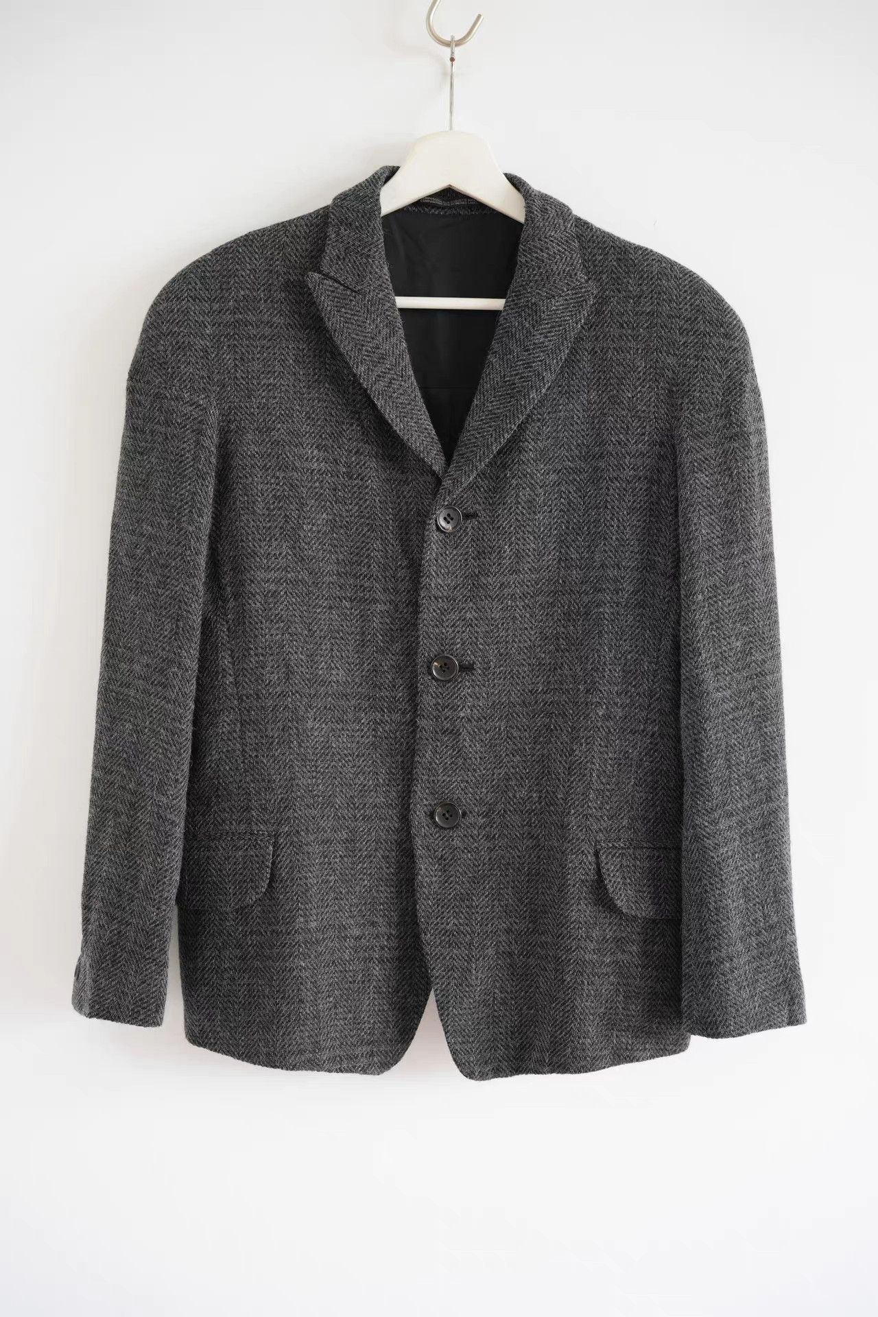 Yohji Yamamoto Yohji Yamamoto 08aw Herringbone Alpaca Wool Blazer K4 Size US M / EU 48-50 / 2 - 1 Thumbnail