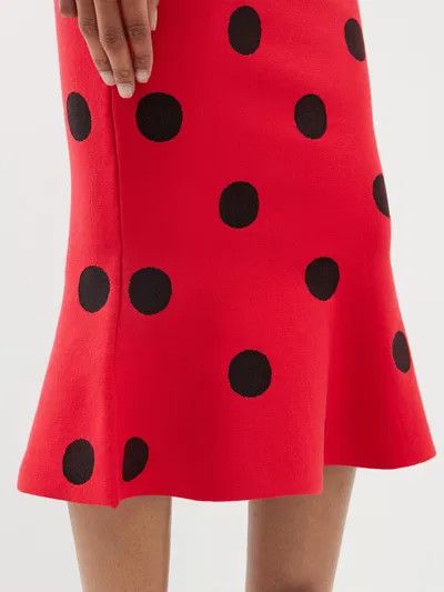 Marni o1y1025 Midi Dress in Red/Black Size M / US 6-8 / IT 42-44 - 4 Thumbnail