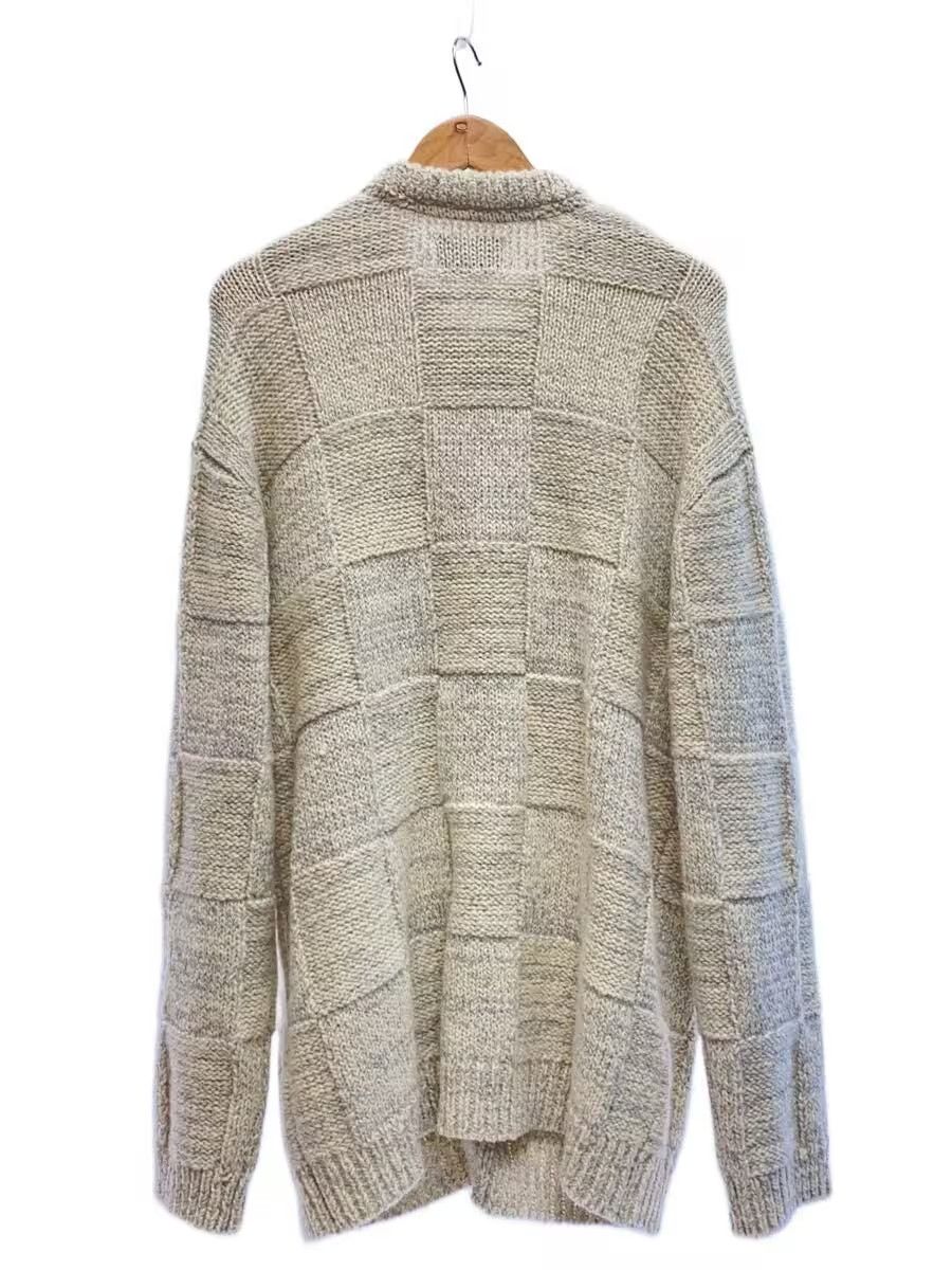 Stitch Pattern Wool Knit Cardigan