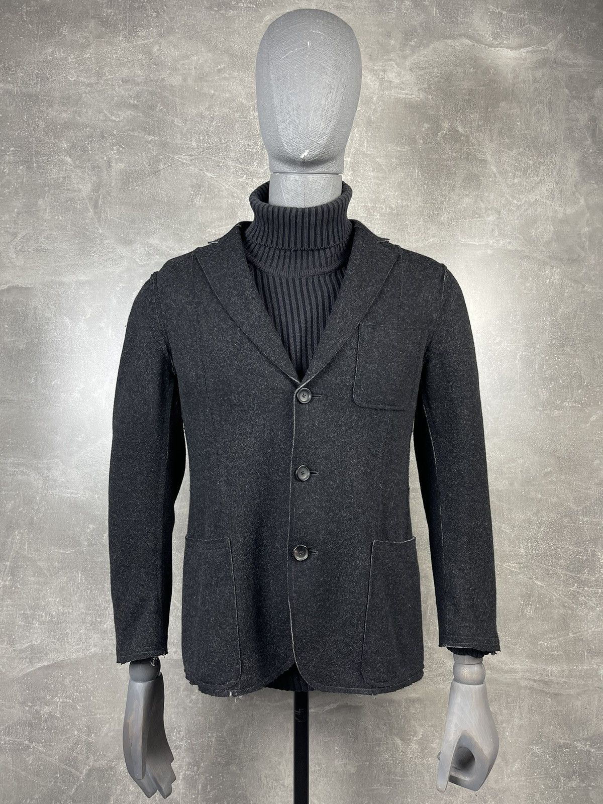 Z Zegna Z Zegna Techo Tailoring Avant Garde Deconstruction Blazer Size 48R - 2 Thumbnail