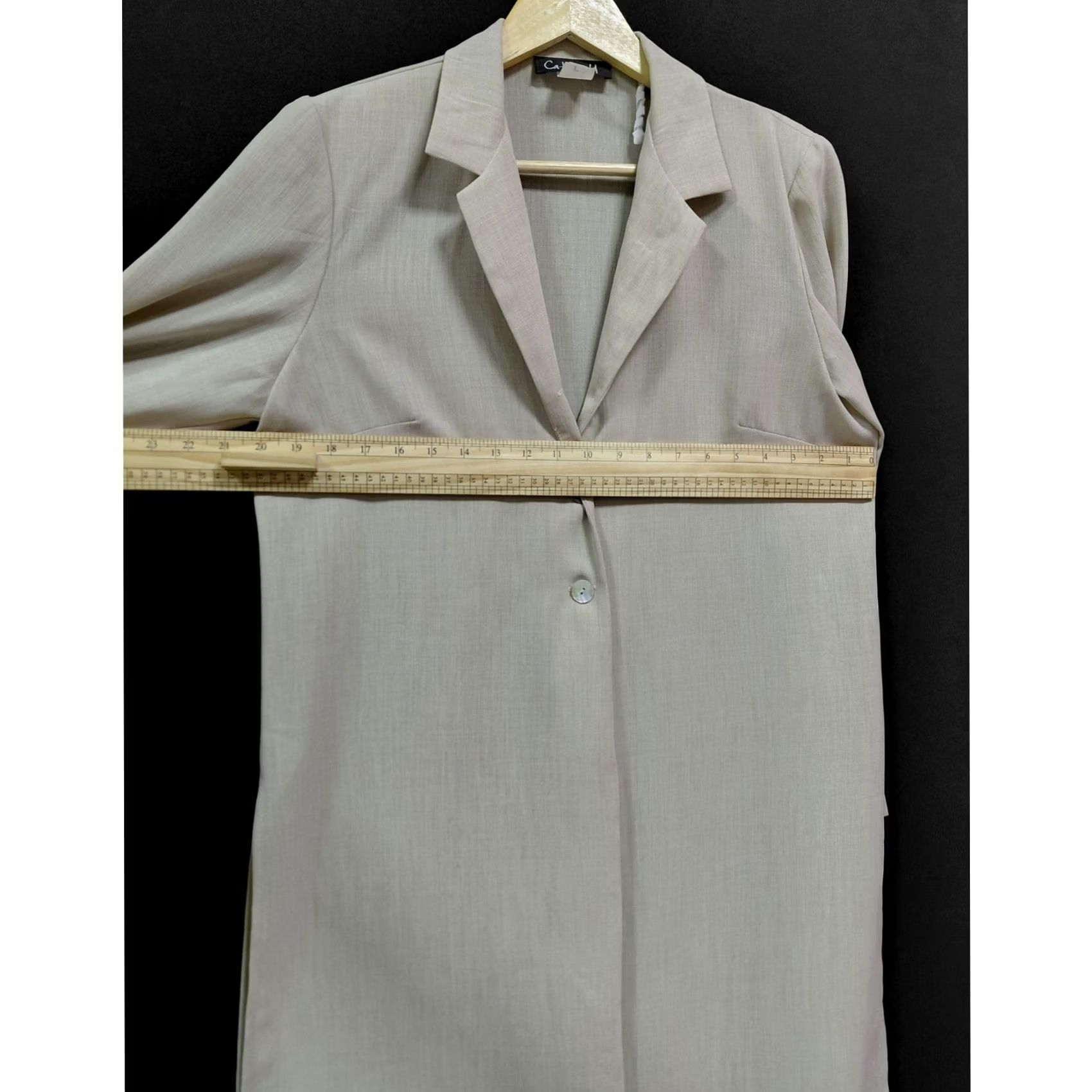 Vintage Cattrell Coat Women Size 12 Beige Solid Long Sleeve Made in USA Size XL / US 12-14 / IT 48-50 - 5 Thumbnail