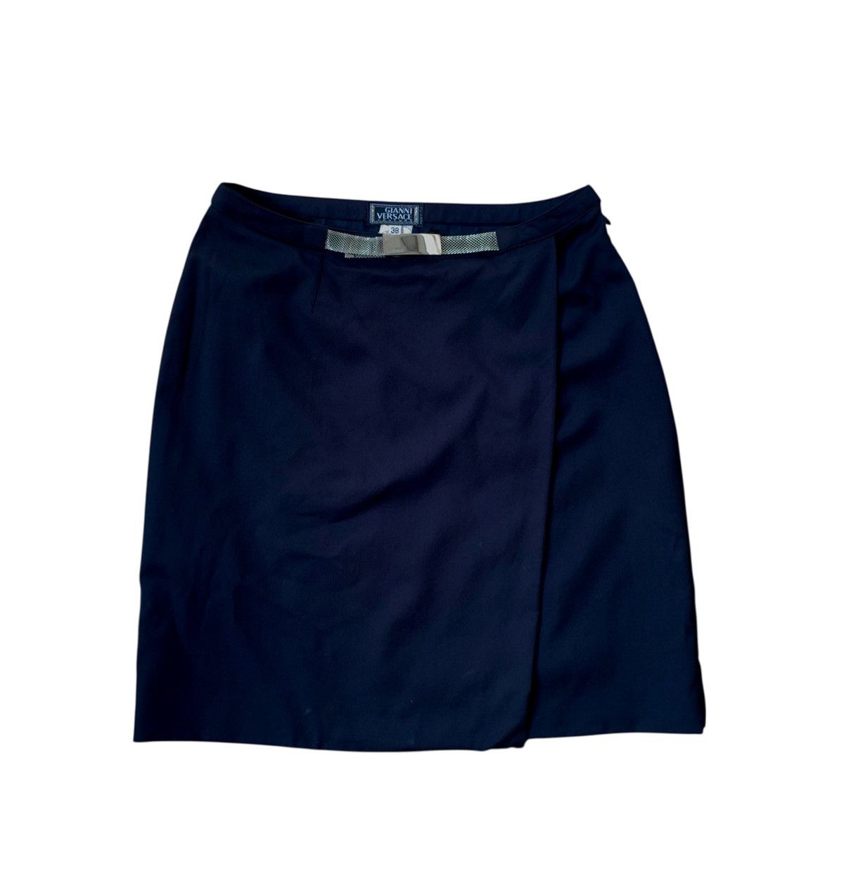 Vintage Gianni Versace mini skirt with buckle belt