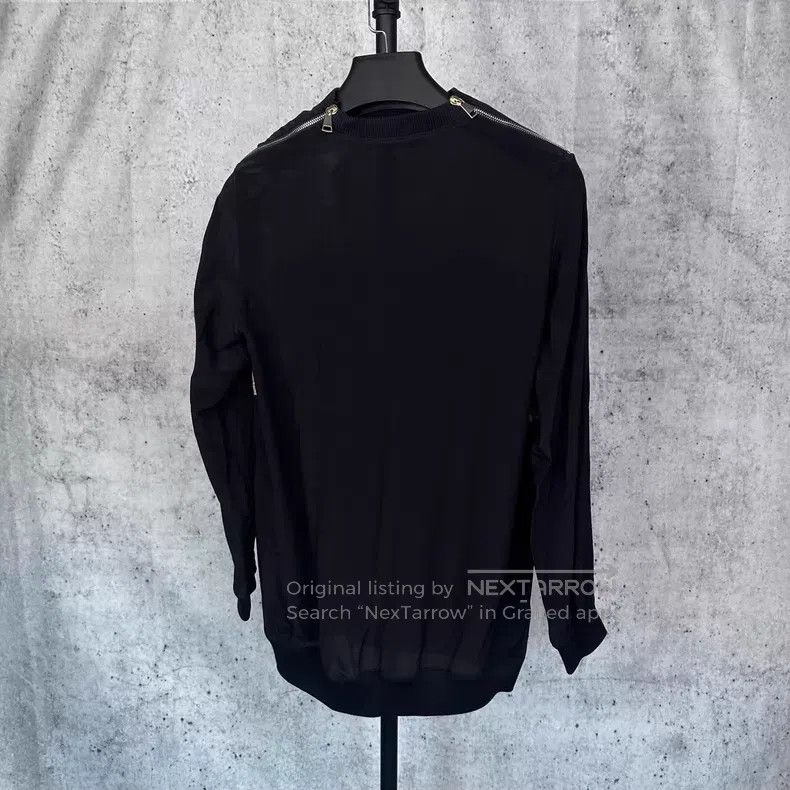 Givenchy Givenchy Black Printed Silk Chiffon Jacket with Metal Zipp Size XS / US 0-2 / IT 36-38 - 2 Thumbnail