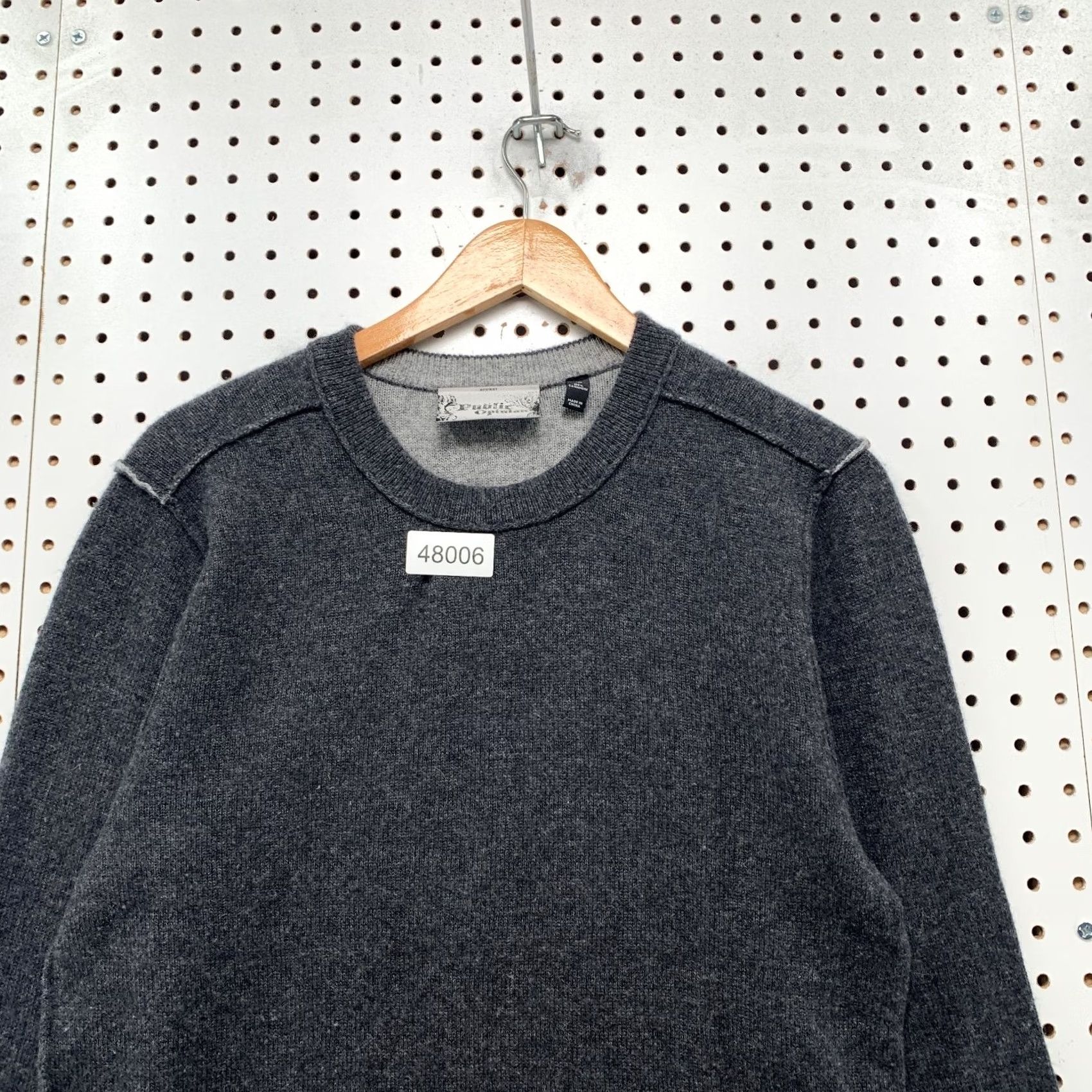 Vintage Public Opinion 100% Cashmere Sweater Mens M Gray Crewneck Pullover Knit Winter Business Casual Socks? Size US M / EU 48-50 / 2 - 7 Thumbnail