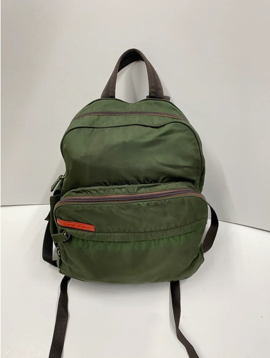 Designer × Prada × Vintage PRADA Vintage Olive Green Backpack Size ONE SIZE - 7 Thumbnail