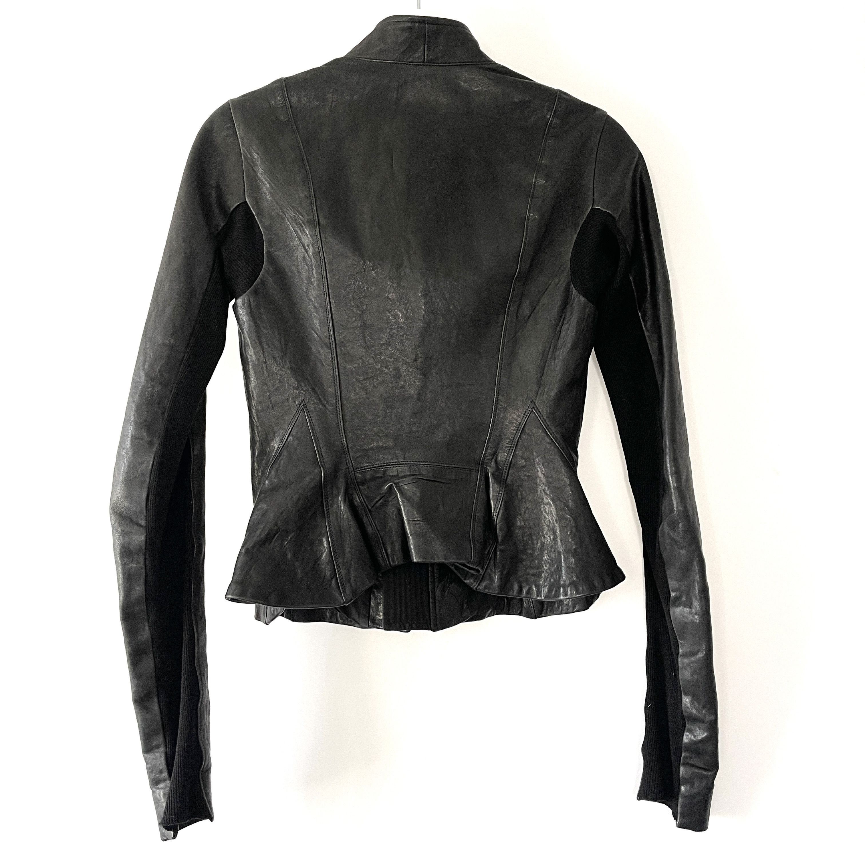 Rick Owens RICK OWENS Black Leather Jacket size 38 IT Size XS / US 0-2 / IT 36-38 - 2 Thumbnail